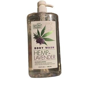 1 Bottle Natural Therapy 33.8 Oz Hemp & Lavender Nourishing Relaxing Body Wash